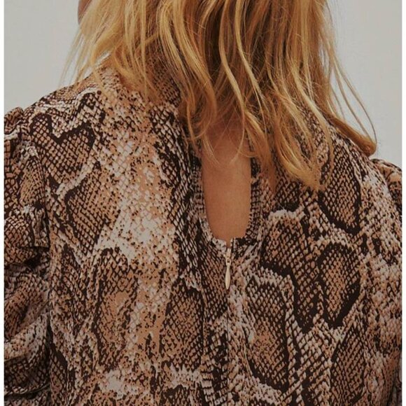 Nasty Gal Snake Print Tiered Smock Dress NWT - Picture 4 of 6